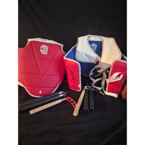 Martial Arts Pro Force 4 Reversible Sparring Chest Vest, Set Boxing, Fighting.